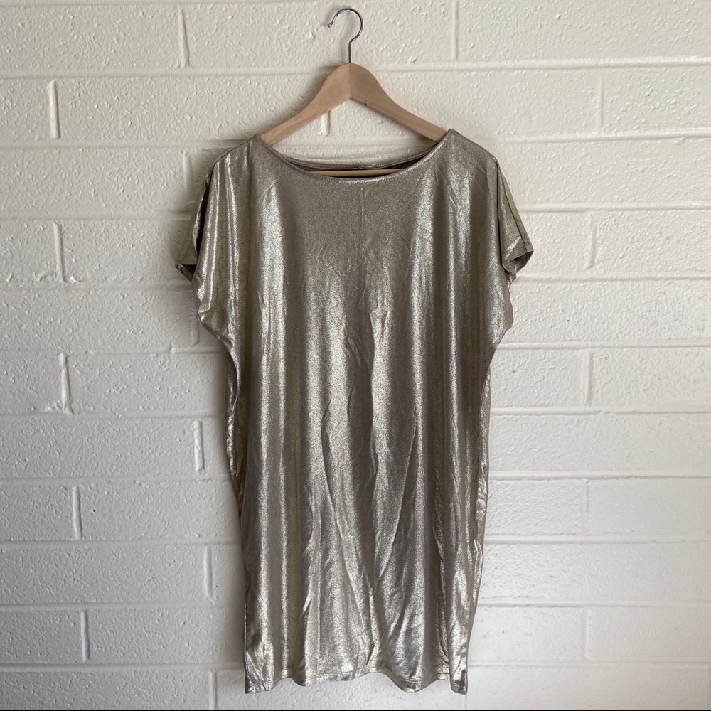 NWT Worthington Gold Foil Dress